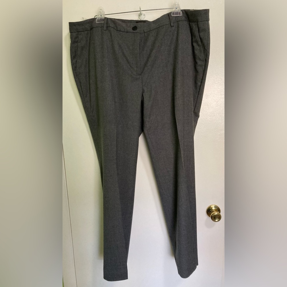 Talbots Dark Gray Straight-Leg Dress Trousers